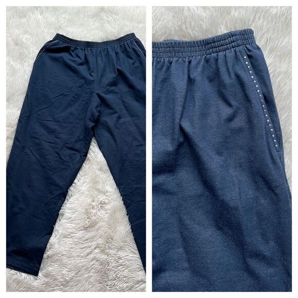 Alfred Dunner Vintage 90’s Bling Pockets Pull On Denim Pants Size 14 - Picture 1 of 6